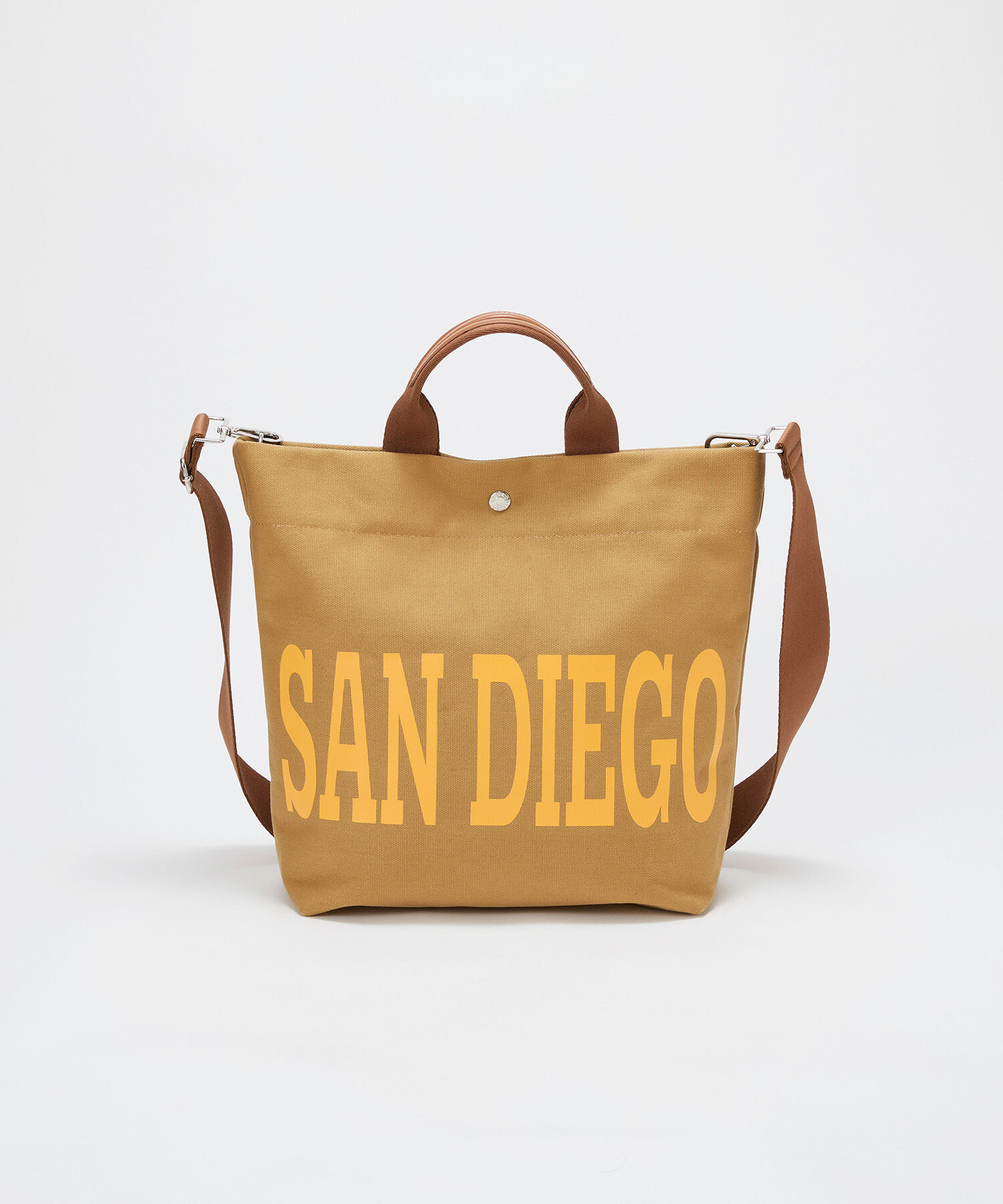 TOPKAPI BREATH「【Breath TOPKAPI】シティ プリント キャンバス スクエアトートバッグ / ショルダー付き」|トートバッグ|