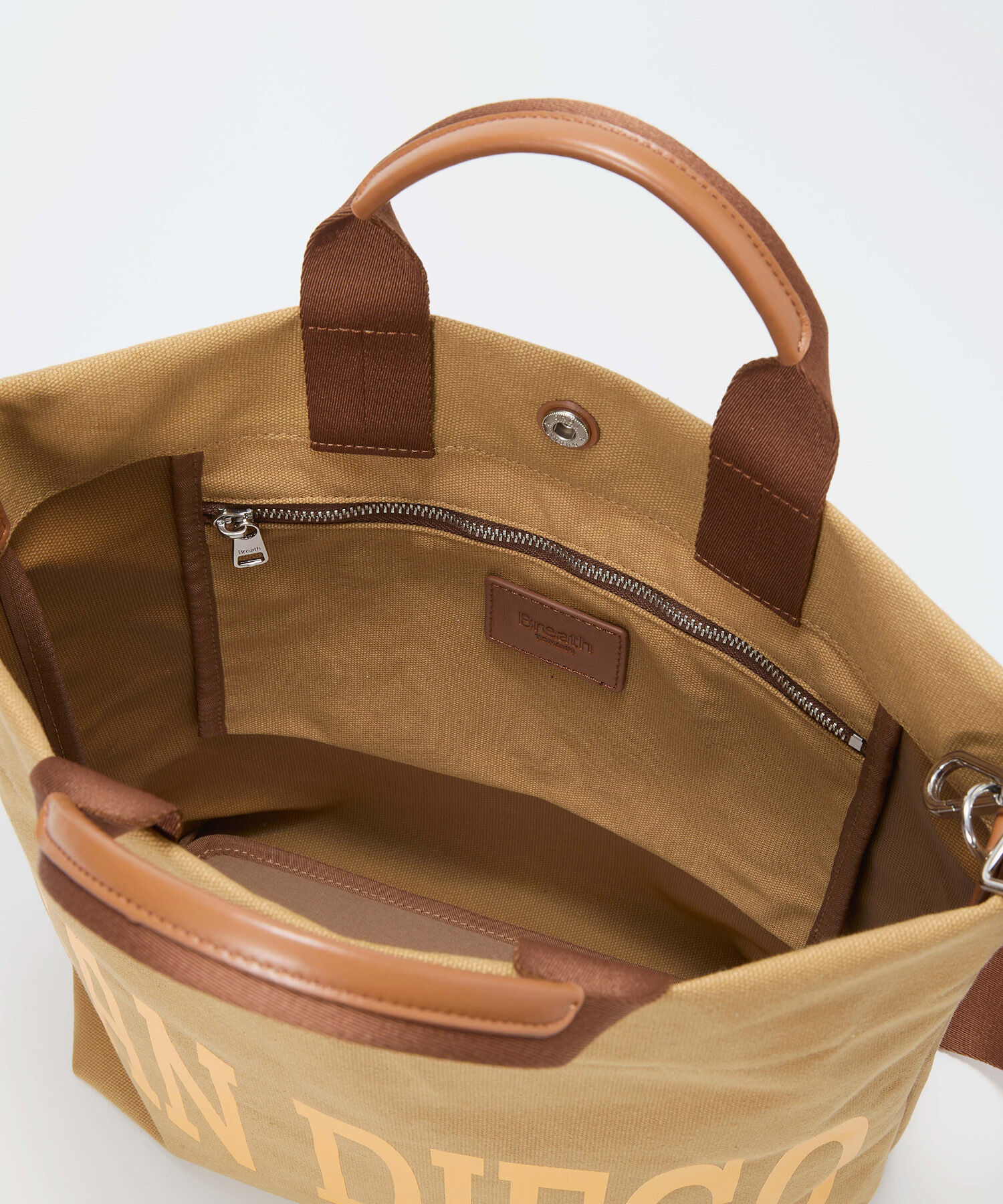 TOPKAPI BREATH「【Breath TOPKAPI】シティ プリント キャンバス スクエアトートバッグ / ショルダー付き」|トートバッグ|