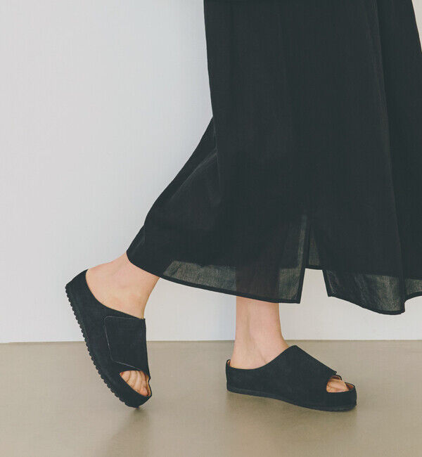 BENEXY「【ベネクシー】180 リラックス/ブラック ベロアレザー/サンダル メンズ レディース」|サンダル|