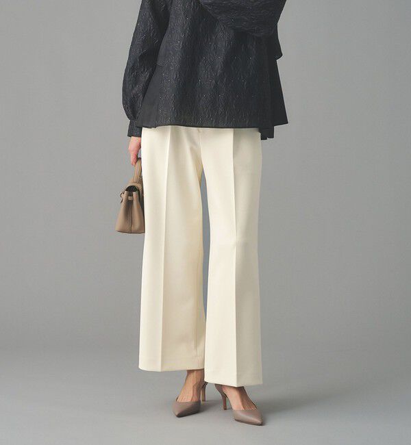 UNITED ARROWS「SPONGY タック ワイドパンツ」|スラックス|OFF WHITE