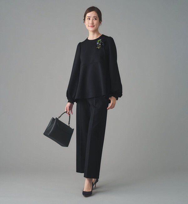 UNITED ARROWS「SPONGY タック ワイドパンツ」|スラックス|