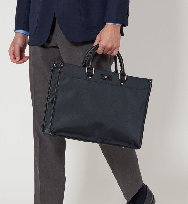 UNITED ARROWS green label relaxing「PE ツイル 2WAY ブリーフケース -撥水-」|ビジネスバッグ|NAVY