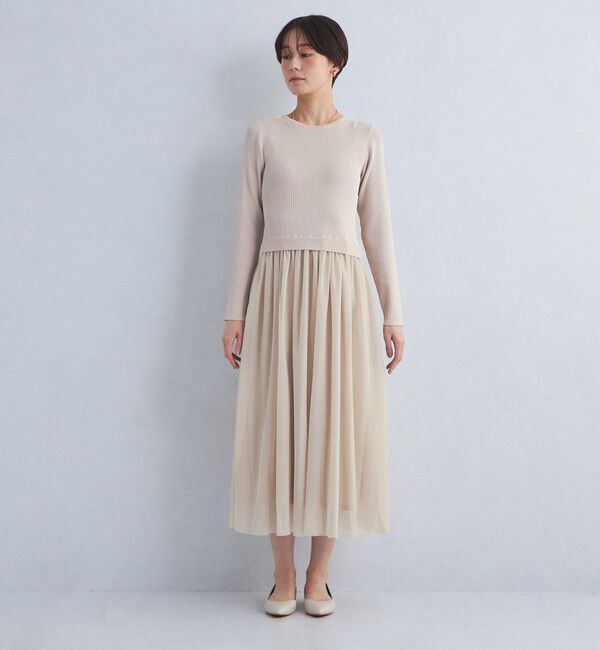 UNITED ARROWS green label relaxing「チュール ドッキング ワンピース -ウォッシャブル-」|ワンピース|