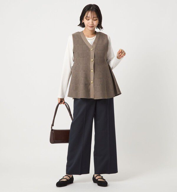 UNITED ARROWS green label relaxing「 ペプラム ジレ ニット プルオーバー -ウォッシャブル-」|ベスト・ジレ|