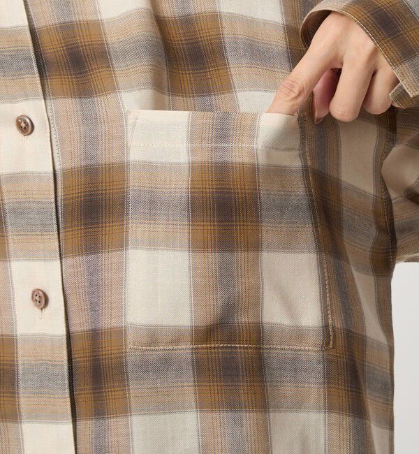 UNITED ARROWS green label relaxing「［size SHORTあり］シアー チェック シャツ」|シャツ・ブラウス|