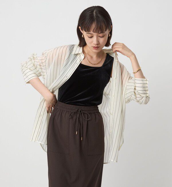 UNITED ARROWS green label relaxing「ベロア タンクトップ」|タンクトップ|BLACK