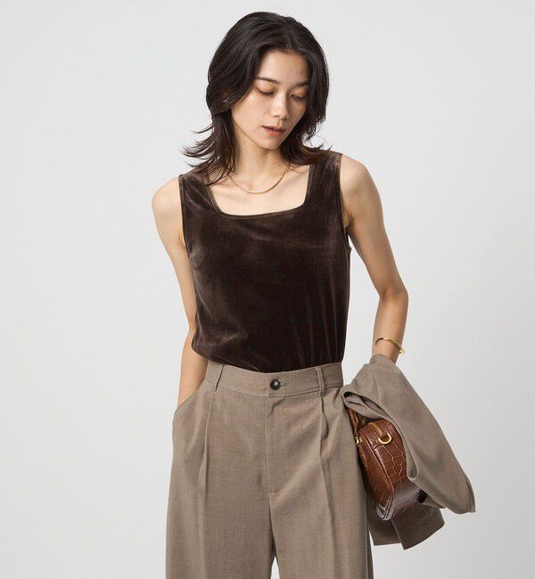 UNITED ARROWS green label relaxing「ベロア タンクトップ」|タンクトップ|DK.BROWN