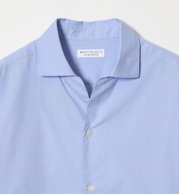 BEAUTY&YOUTH UNITED ARROWS「【WEB限定 WARDROBE SMART】コットン ワイドカラー スキッパー シャツ」|シャツ・ブラウス|