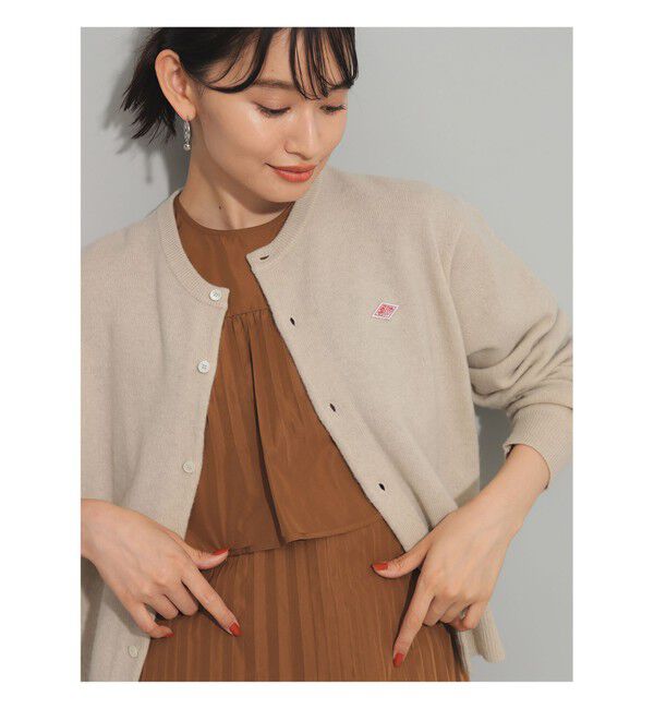 Ray BEAMS 「DANTON / ラムウール クルーネック カーディガン」|カーディガン|OATMEAL