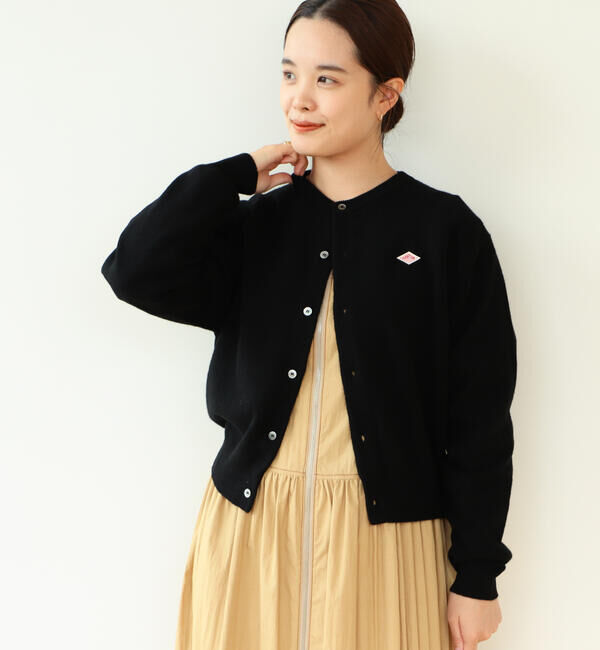 Ray BEAMS 「DANTON / ラムウール クルーネック カーディガン」|カーディガン|