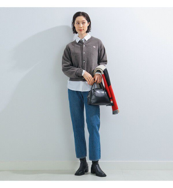 Ray BEAMS 「DANTON / ラムウール クルーネック カーディガン」|カーディガン|