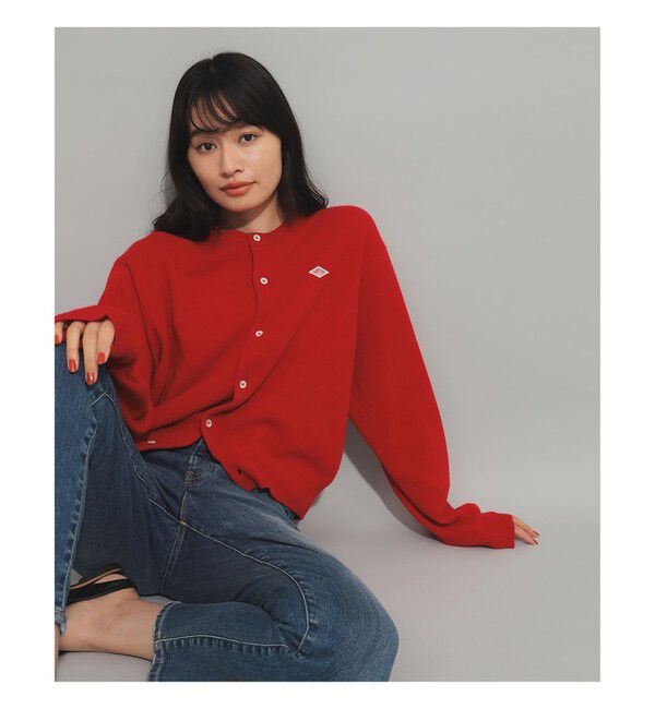 Ray BEAMS 「DANTON / ラムウール クルーネック カーディガン」|カーディガン|