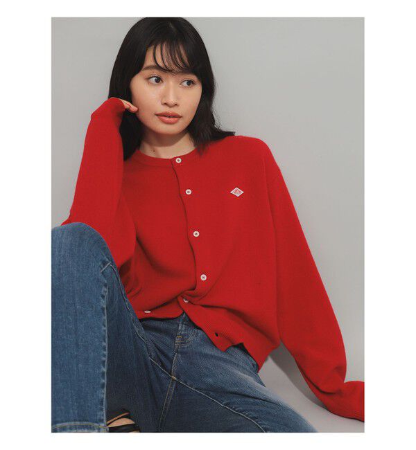 Ray BEAMS 「DANTON / ラムウール クルーネック カーディガン」|カーディガン|