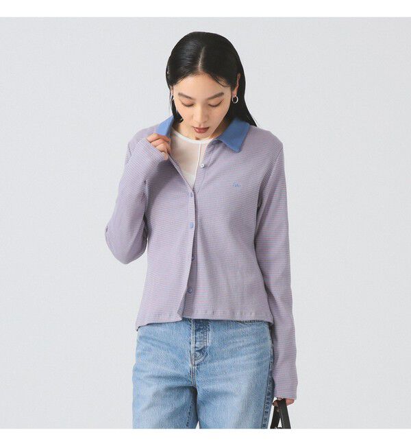 Ray BEAMS 「Lee / BORDER WAFFLE SHIRTS」|Tシャツ・カットソー|PINK/BLUE