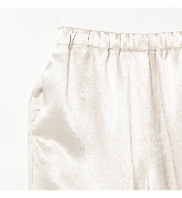 Demi-Luxe BEAMS 「アセテート サテン ワイドパンツ」|チノ|
