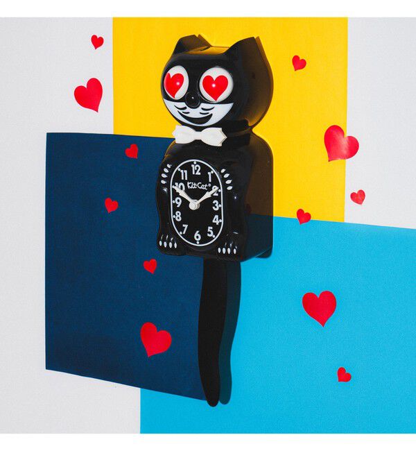 BEAMS「California Clock / Kit-Cat Klock ハート」|クロック・置時計|BLACK