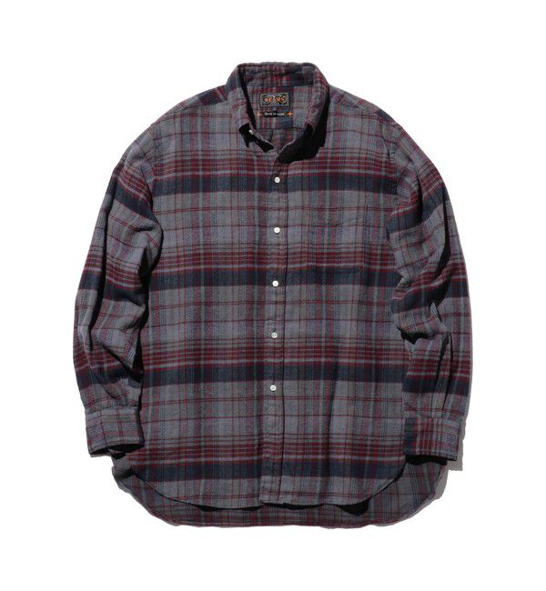 BEAMS PLUS「B.D. Classic-fit Indian flannel Plaid Over Dye」|シャツ・ブラウス|