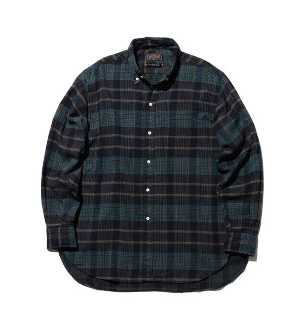 BEAMS PLUS「B.D. Classic-fit Indian flannel Plaid Over Dye」|シャツ・ブラウス|