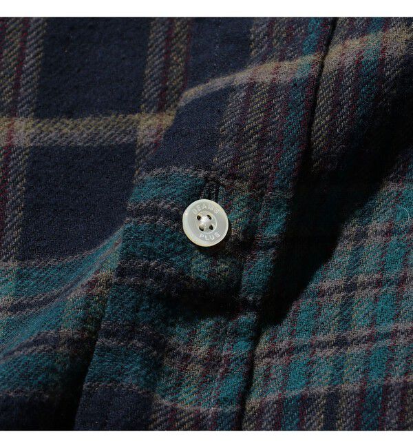 BEAMS PLUS「B.D. Classic-fit Indian flannel Plaid Over Dye」|シャツ・ブラウス|