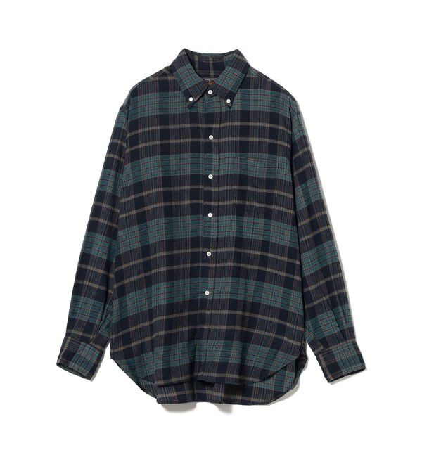 BEAMS PLUS「B.D. Classic-fit Indian flannel Plaid Over Dye」|シャツ・ブラウス|