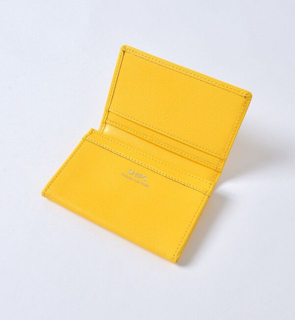 SHIPS「SHIPS:【SAFFIANO LEATHER】イタリアンレザー  カードケース （名刺入れ）」|名刺入れ・カードケース|イエロー