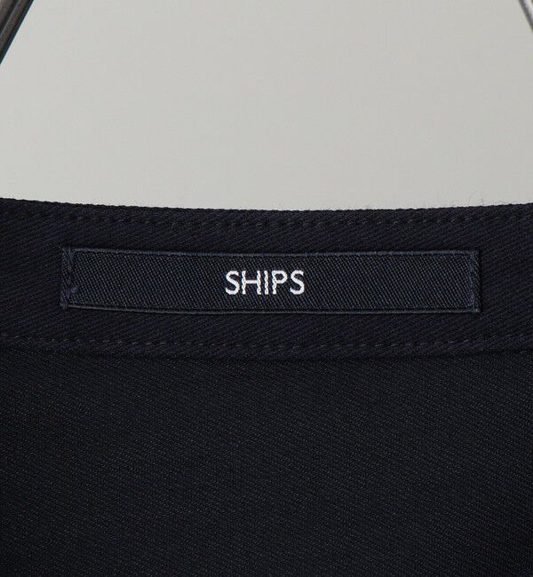 SHIPS「SHIPS: ウォッシャブル ジャージー ノーカラー ルームジャケット」|テーラードジャケット|