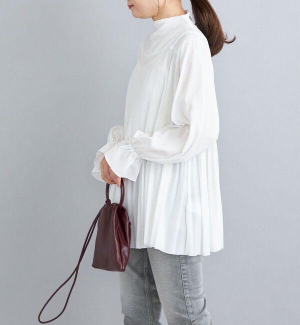 SHIPS for women「〈手洗い可能〉キュプラポリプリーツブラウス◇」|シャツ・ブラウス|