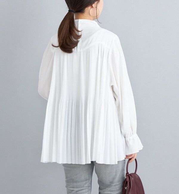 SHIPS for women「〈手洗い可能〉キュプラポリプリーツブラウス◇」|シャツ・ブラウス|