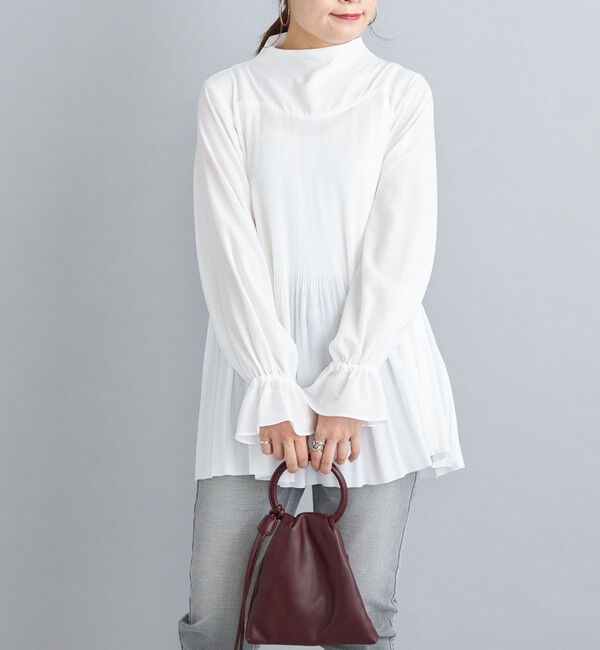 SHIPS for women「〈手洗い可能〉キュプラポリプリーツブラウス◇」|シャツ・ブラウス|