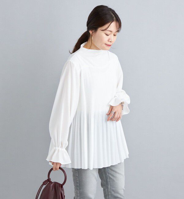 SHIPS for women「〈手洗い可能〉キュプラポリプリーツブラウス◇」|シャツ・ブラウス|