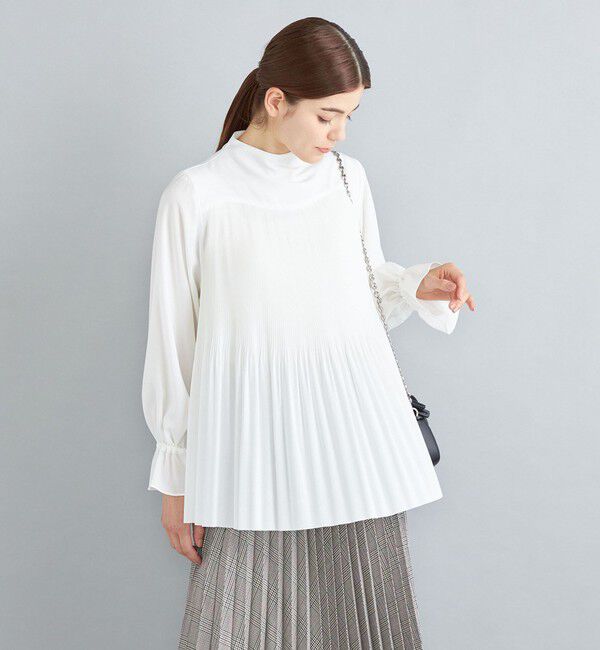 SHIPS for women「〈手洗い可能〉キュプラポリプリーツブラウス◇」|シャツ・ブラウス|