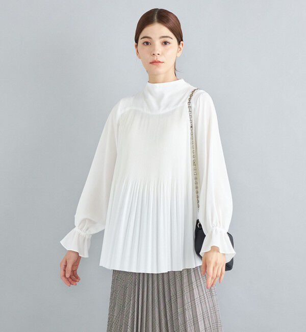 SHIPS for women「〈手洗い可能〉キュプラポリプリーツブラウス◇」|シャツ・ブラウス|