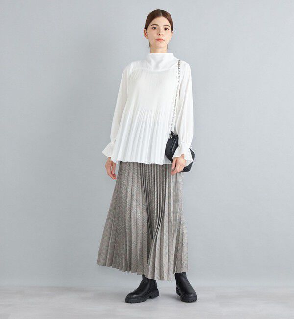 SHIPS for women「〈手洗い可能〉キュプラポリプリーツブラウス◇」|シャツ・ブラウス|