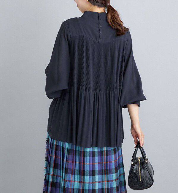 SHIPS for women「〈手洗い可能〉キュプラポリプリーツブラウス◇」|シャツ・ブラウス|