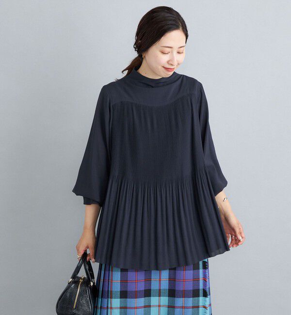 SHIPS for women「〈手洗い可能〉キュプラポリプリーツブラウス◇」|シャツ・ブラウス|