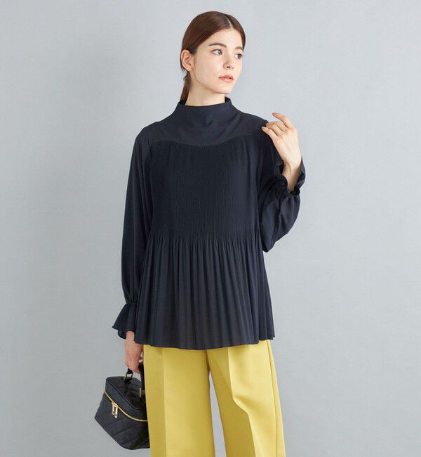 SHIPS for women「〈手洗い可能〉キュプラポリプリーツブラウス◇」|シャツ・ブラウス|