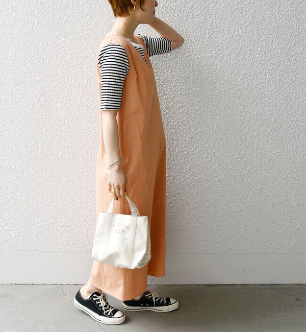 SHIPS any「SHIPS any:〈洗濯機可能〉ドライリネン Vネック ワンピース」|ワンピース|