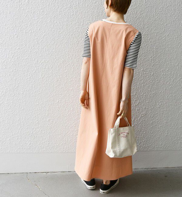 SHIPS any「SHIPS any:〈洗濯機可能〉ドライリネン Vネック ワンピース」|ワンピース|