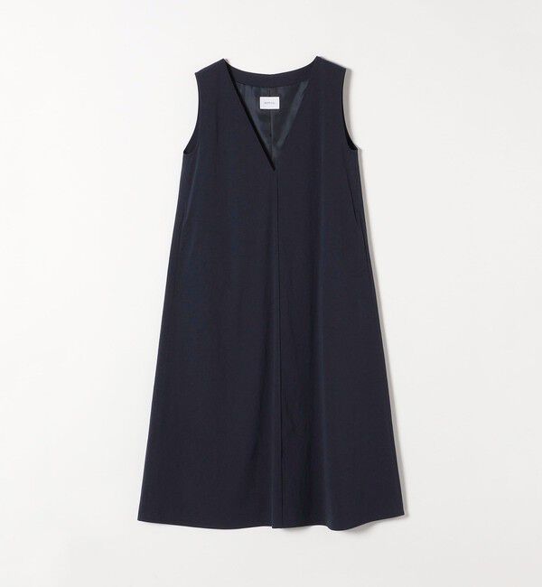 SHIPS any「SHIPS any:〈洗濯機可能〉ドライリネン Vネック ワンピース」|ワンピース|