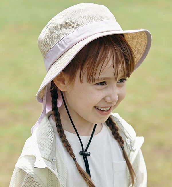 SHIPS KIDS「SHIPS KIDS:〈手洗い可能/接触冷感〉アドベンチャー ハット」|ハット|ラベンダー