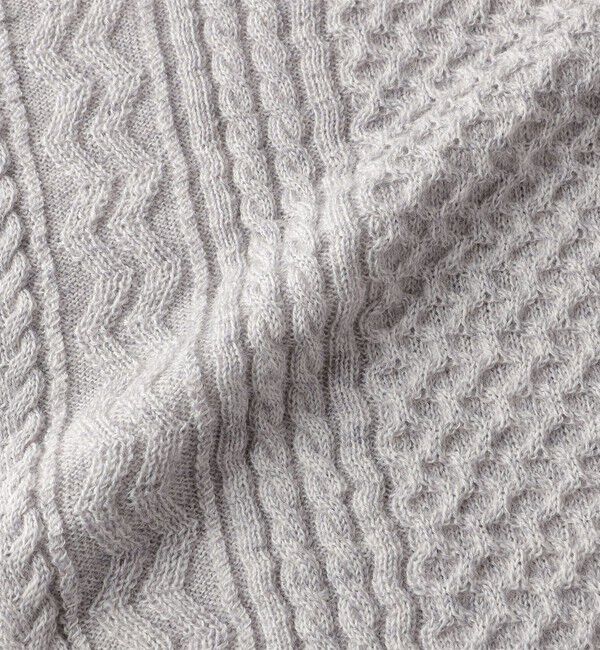 SHIPS「SHIPS:〈手洗い可能〉ランダム アラン クルーネック プルオーバー ニット」|ニット・セーター|