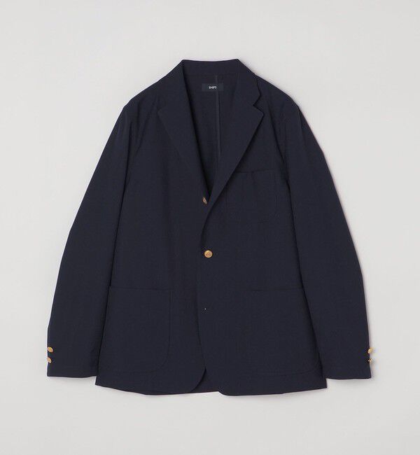 SHIPS「SHIPS: TW サージ シングル 3ボタン ネイビー ブレザー」|テーラードジャケット|