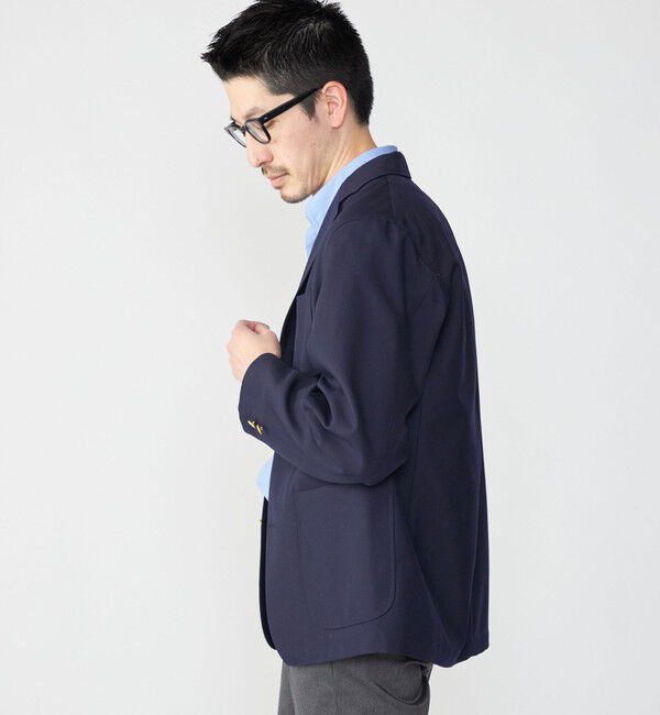 SHIPS「SHIPS: TW サージ シングル 3ボタン ネイビー ブレザー」|テーラードジャケット|