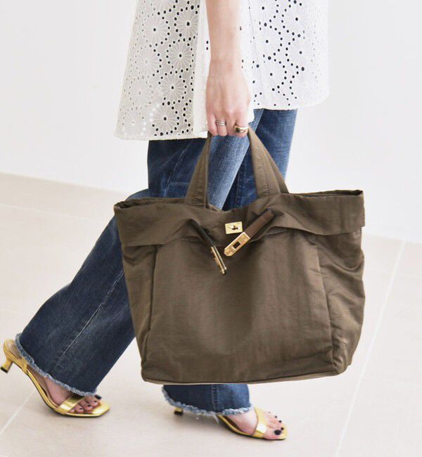 quaranciel「quaranciel: ベルトデザイン 2way トートバッグ（A4対応）」|トートバッグ|ブラウン