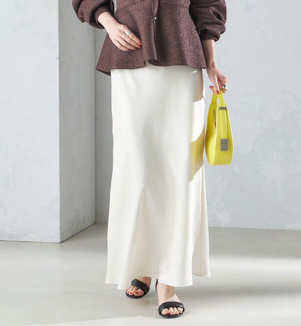 SHIPS for women「〈手洗い可能〉バイアス サテン マーメイド スカート」|スカート|