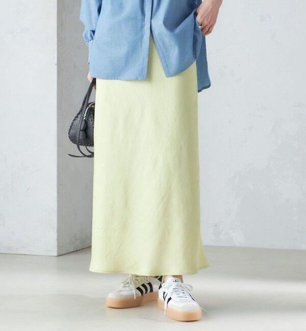 SHIPS for women「〈手洗い可能〉バイアス サテン マーメイド スカート」|スカート|