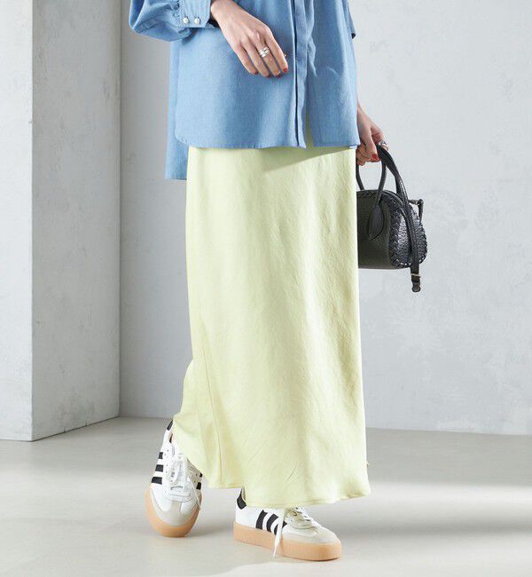 SHIPS for women「〈手洗い可能〉バイアス サテン マーメイド スカート」|スカート|