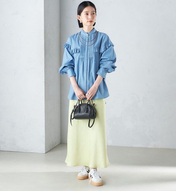 SHIPS for women「〈手洗い可能〉バイアス サテン マーメイド スカート」|スカート|