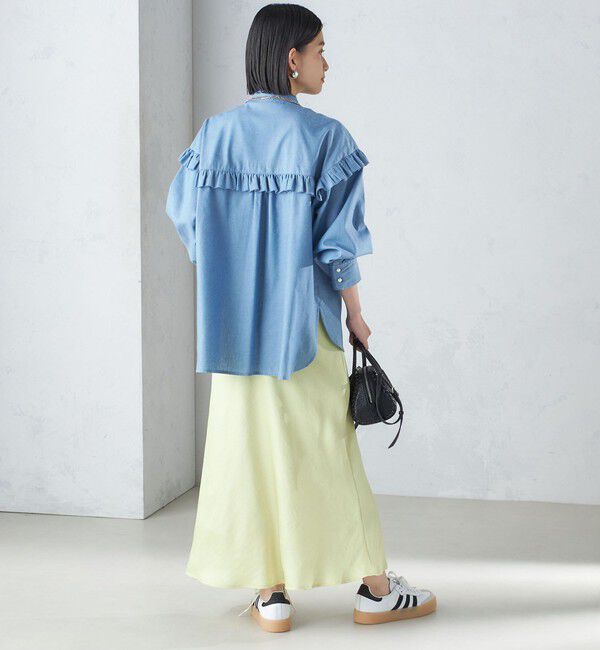 SHIPS for women「〈手洗い可能〉バイアス サテン マーメイド スカート」|スカート|