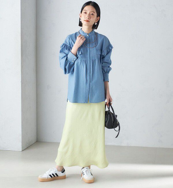 SHIPS for women「〈手洗い可能〉バイアス サテン マーメイド スカート」|スカート|